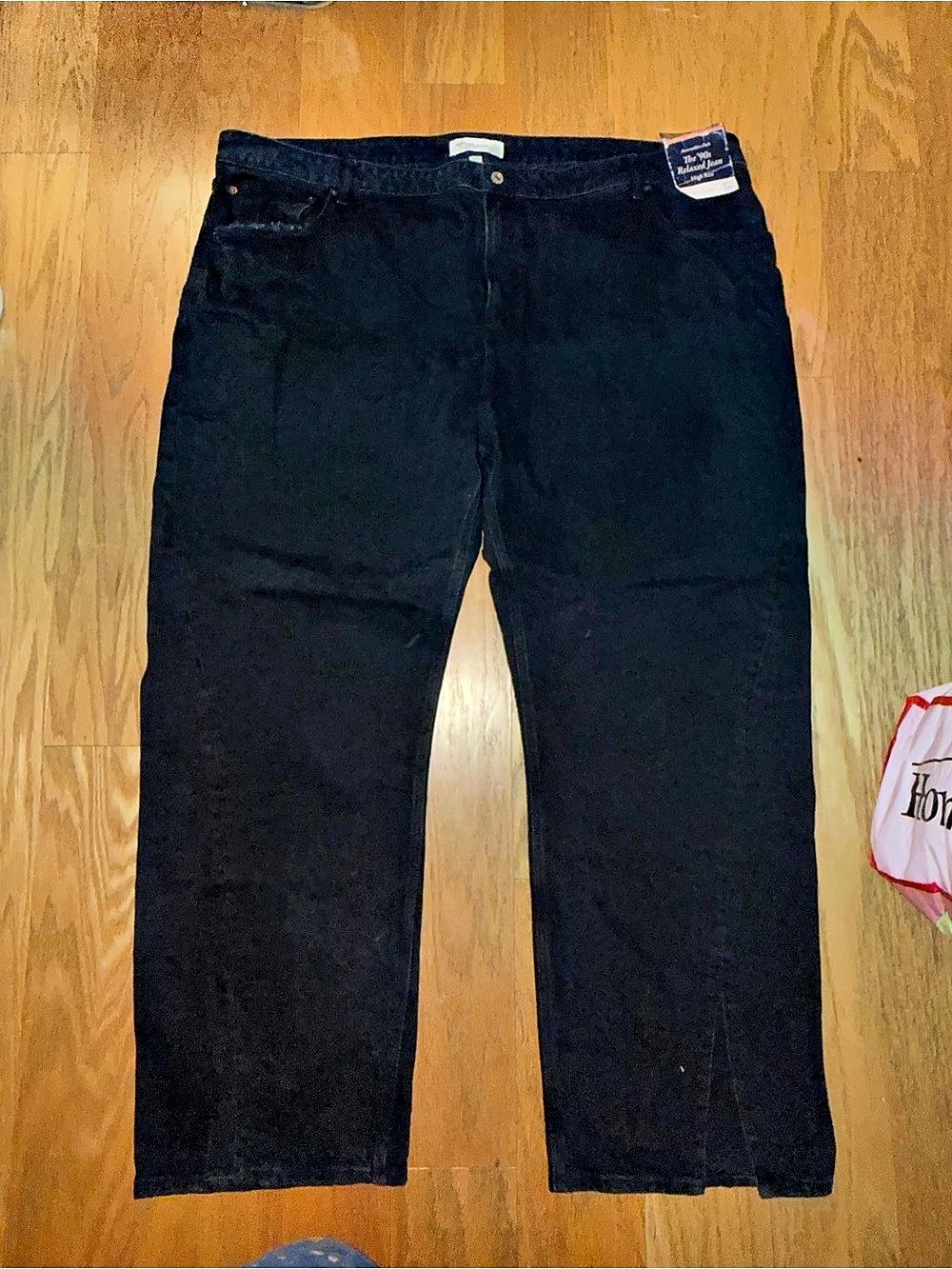 Abercrombie & Fitch Curve Love The '90s Relaxed Jean High Rise Black Waist 37